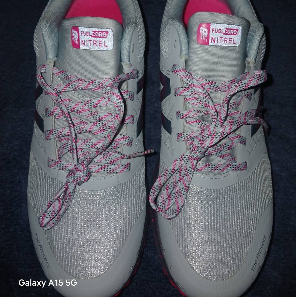 Woman New Balance Gray and Pink Athletic Shoe.  Brand New Without The Box
